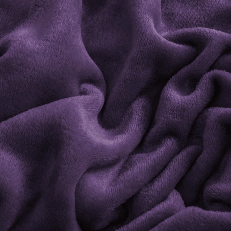 Bedelite Flannel Sheets Twin Size Purple - Super Soft Fleece Sheets Set Fluffy Extra Plush  3 Piece(Include Fitted Sheet  Flat Sheet  1 Pillowcase) - Image 5