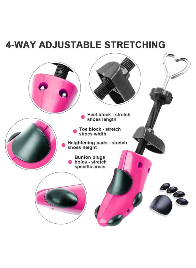 cyrico Shoe Stretcher Women 4-way Shoe Expander Widener Shoe Tree Shape for Wide Feet, Rose for Shoes Size Us 5.5-10, US Size 5.5-10 - Image 3