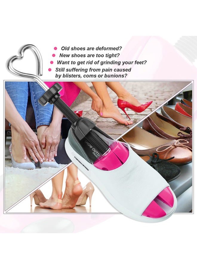 cyrico Shoe Stretcher Women 4-way Shoe Expander Widener Shoe Tree Shape for Wide Feet, Rose for Shoes Size Us 5.5-10, US Size 5.5-10 - Image 4
