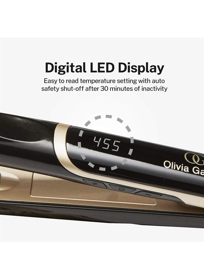 Olivia Garden Ceramic + Ion High Performance Professional Flat Iron, Black/Gold (CIFL1) - Image 4