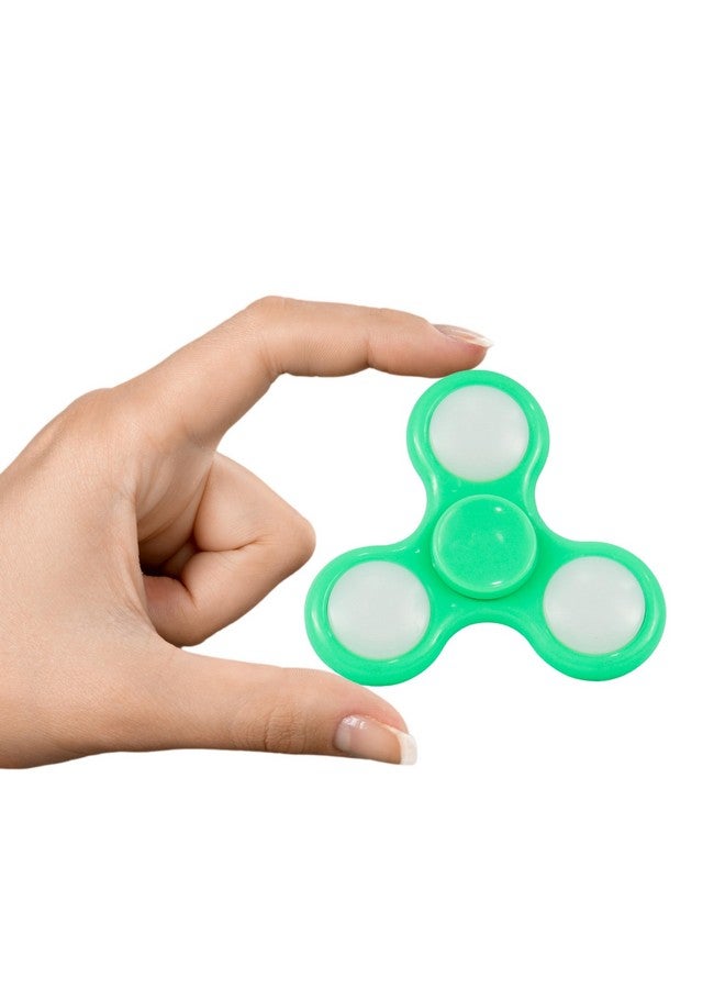 لعبة مكتبية Premsons® Hand Spinner - لعبة تخفيف التوتر الحسي عالية السرعة تدور الأصابع بسلاسة للأطفال والكبار - هدية لحفلات أعياد الميلاد - بلاستيك - أخضر مع محمل أبيض