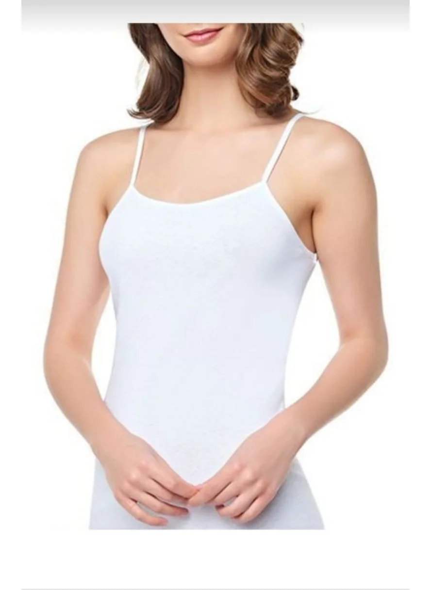 Seher Yıldızı Morning Star 0061 Morning Star Women's Ribbon Rope Strap Undershirt 12 Pcs