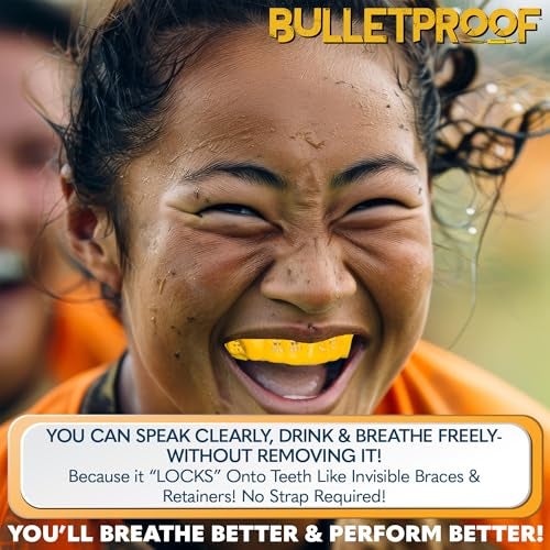 Bulletproof Mouthguards Bulletproof: World’s Thinnest Most Breathable Mouthguard is 3X Stronger! Football MMA Hockey Rugby Basketball BJJ Lacrosse Boxing Sports Mouth Guard Grinding Teeth. Boys Girls Adult Youth Kids Braces - Image 4