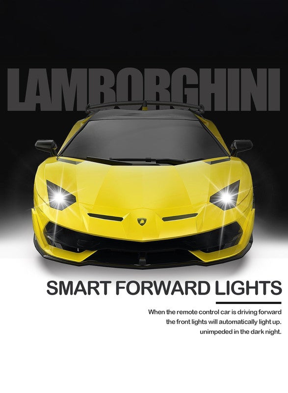 gearbox Kool Speed 1:24 R/C Lamborghini Aventador Svj Roadster Remote Control Sports Car Toys For Kids  3 Years+ (Yellow) - Image 5