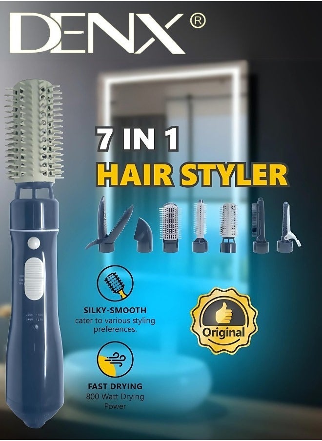 Denx 7 In 1 Hair Dryer 800W Variable Speed ​​For Drying And Styling Hair - Image 3