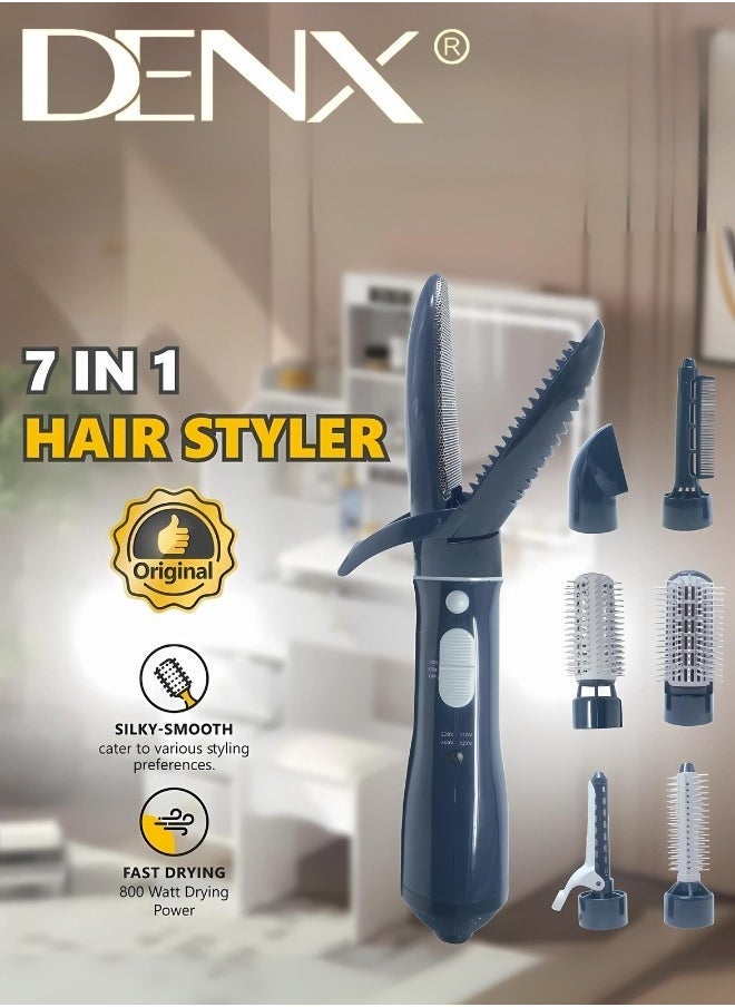 Denx 7 In 1 Hair Dryer 800W Variable Speed ​​For Drying And Styling Hair - Image 4