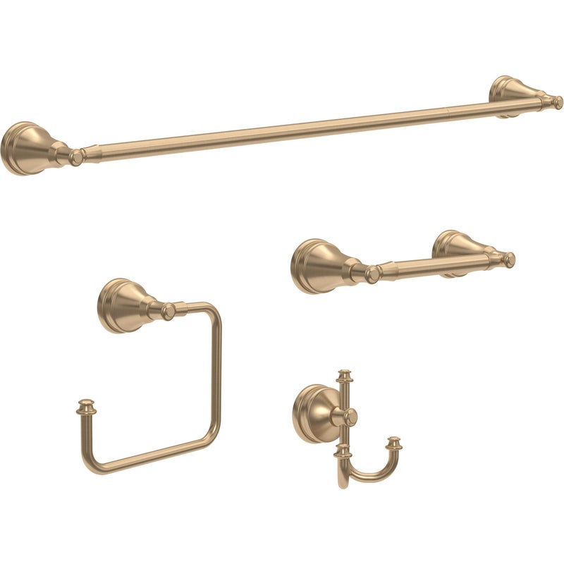 Delta Mylan (1-Pack) Hand Towel Holder Champagne Bronze Towel Racks for Bathroom Wall Square Towel Ring Holder for Bath Towel Hanger for Kitchen, Bathroom Accessories MYN46-CZ - Image 4