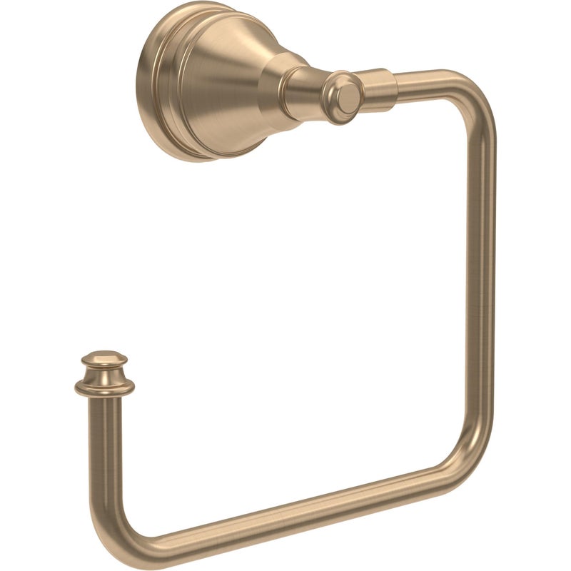 Delta Mylan (1-Pack) Hand Towel Holder Champagne Bronze Towel Racks for Bathroom Wall Square Towel Ring Holder for Bath Towel Hanger for Kitchen, Bathroom Accessories MYN46-CZ - Image 1