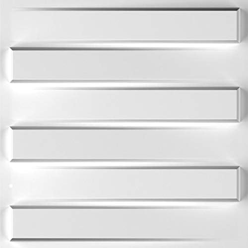 Art3d 197x197 Pack Of 12 Wall Panel 3D Rectangle White - Image 1