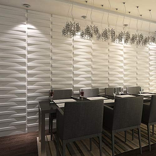 Art3d 197x197 Pack Of 12 Wall Panel 3D Rectangle White - Image 2