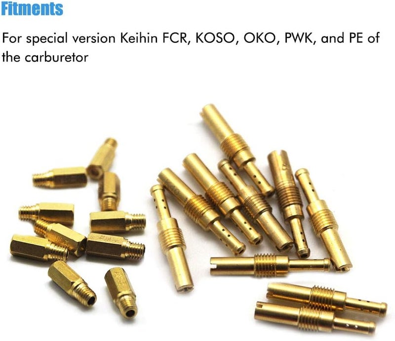 Apeixoto 20 Pcs Carburetor Jets Kit with Main and Slow Jets for Keihin OKO KOSO PE PWK Carburetors - Image 4