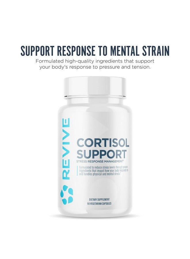 Revive MD Cortisol Manager, 90 Vegetarian Capsules - Cortisol Supplement with Magnesium & L-Theanine Support Health, Focus, Energy, Fatigue, & Adrenal Gland Function - Vegan & Gluten-Free - Image 2