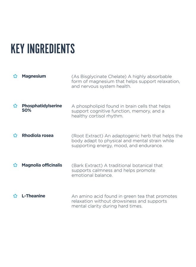 Revive MD Cortisol Manager, 90 Vegetarian Capsules - Cortisol Supplement with Magnesium & L-Theanine Support Health, Focus, Energy, Fatigue, & Adrenal Gland Function - Vegan & Gluten-Free - Image 3