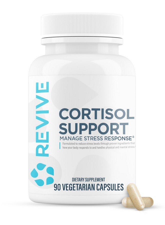 Revive MD Cortisol Manager, 90 Vegetarian Capsules - Cortisol Supplement with Magnesium & L-Theanine Support Health, Focus, Energy, Fatigue, & Adrenal Gland Function - Vegan & Gluten-Free - Image 1