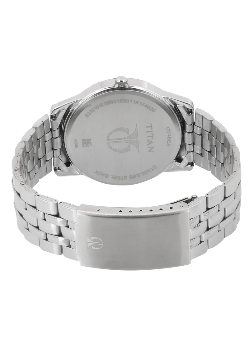 TITAN Titan Analog with Day and Date Blue Dial Stainless Steel Strap watch for Men
