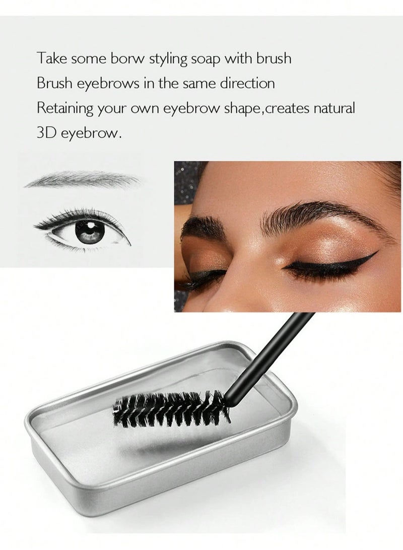 كيس بيوتي صابون تثبيت الحواجب 3D شفاف – مظهر طبيعي وكثيف - Image 5