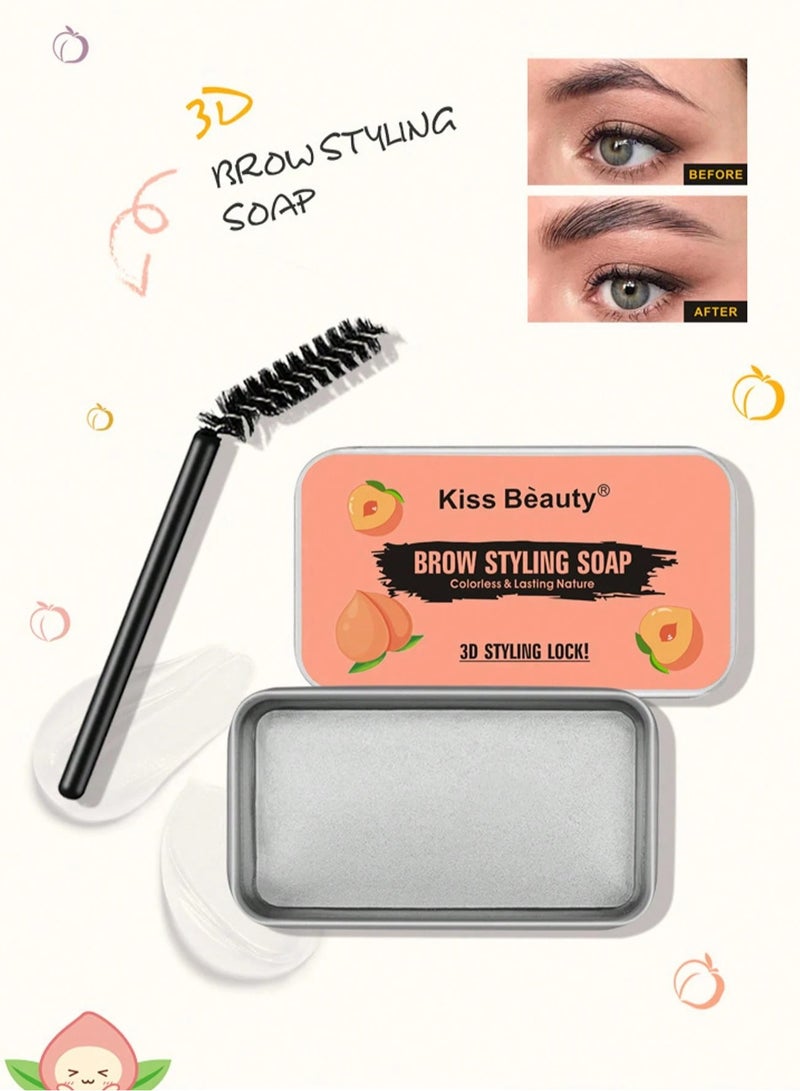 كيس بيوتي صابون تثبيت الحواجب 3D شفاف – مظهر طبيعي وكثيف - Image 2