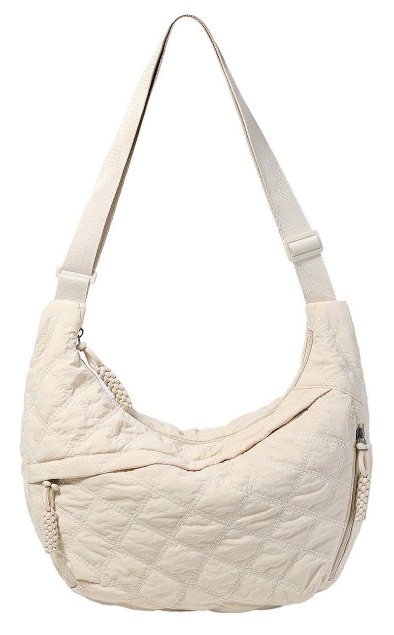 EMGILL 2026 Women's Crescent Puffer Tote Bag Lightweight Quilted Nylon Shoulder Bag Casual Crossbody Purse for Work Travel - Image 1