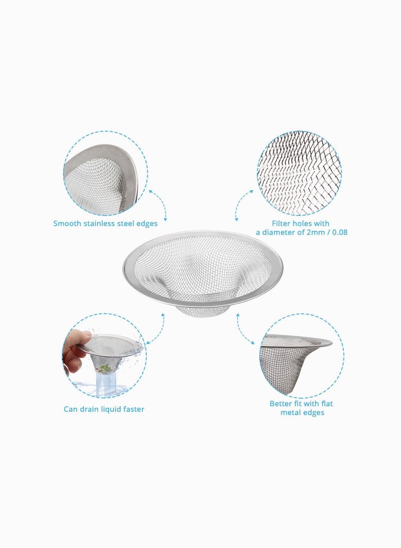 NIBEMINENT Sink Strainer, Basket Stainless Steel Bathroom Stopper, Heavy Duty Slop Filter Trap, Utility, Slop, Kitchen and Lavatory Drain Strainer Hair Catcher - Image 4