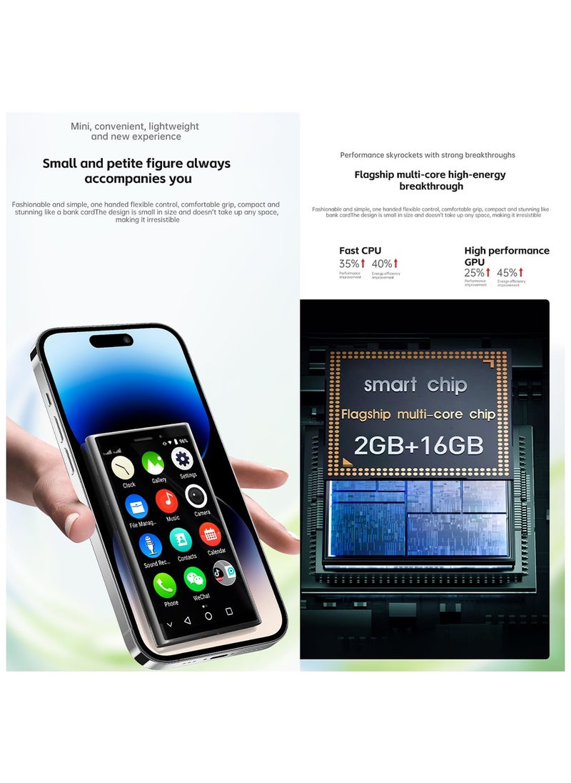 SOYES SOYES XS24 Pro Mini Smartphone 3.0 inch 2GB RAM 16GB ROM 3G 900mAh Android 9 Dual SIM Face ID Dual Camera WiFi Bluetooth  - Image 4