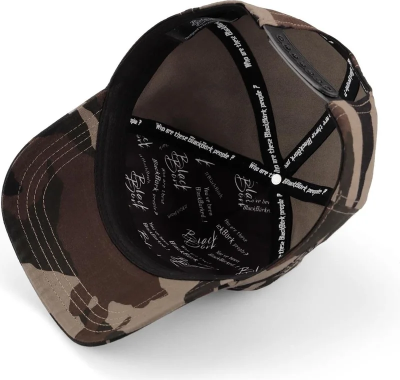 Black Börk V1 Baseball Eagle - Unisex Camouflage Hat (Cap) with 5sb Code Logo