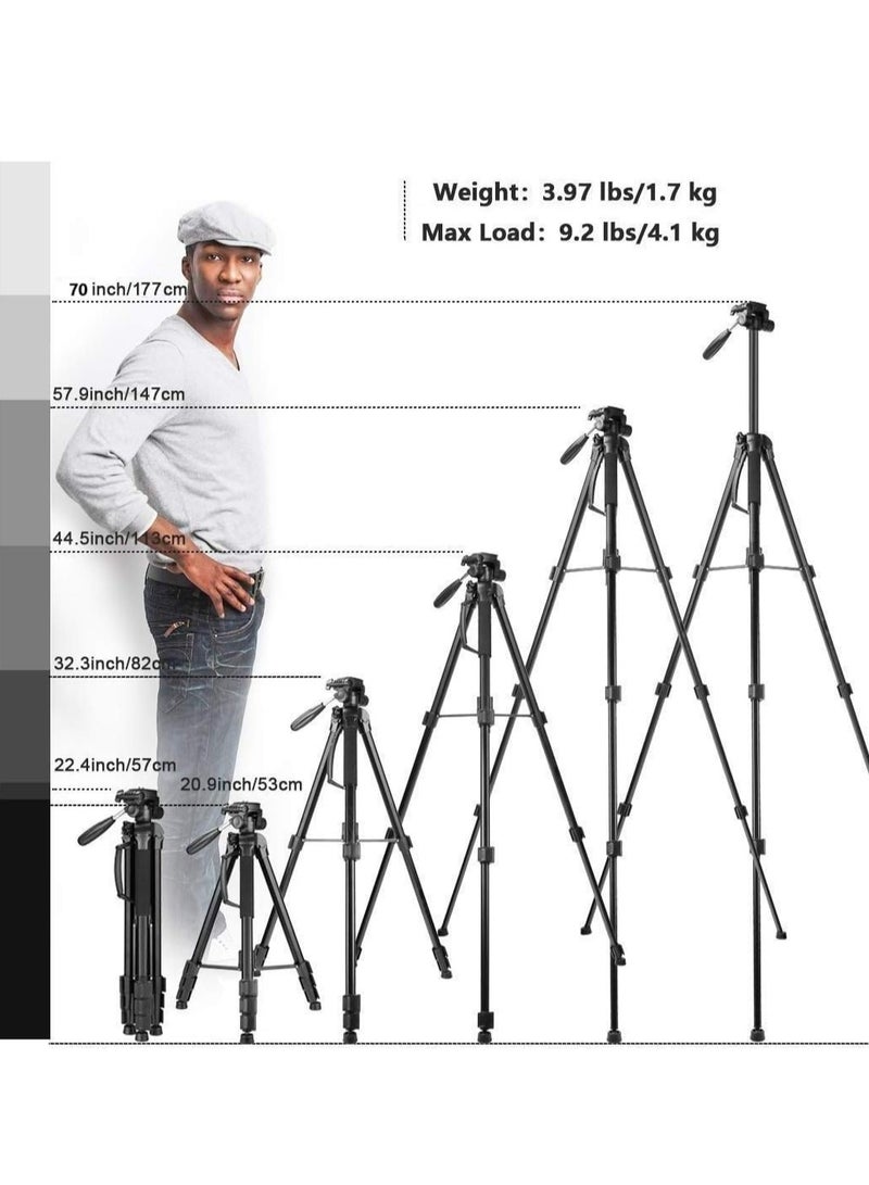 Jmary Jmary KP-2264 Professional Aluminium Tripod Monopod for All DSLR Cameras (Black) - Image 3