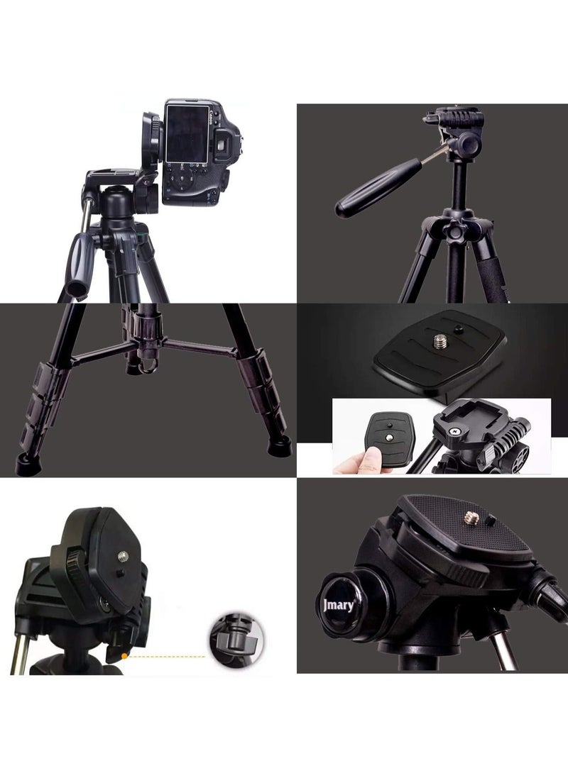 Jmary Jmary KP-2264 Professional Aluminium Tripod Monopod for All DSLR Cameras (Black) - Image 5