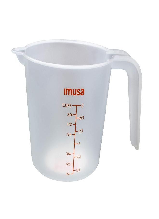 Imusa IMUSA USA 2 Cup Plastic Measuring Cup, Transparent  - Image 1