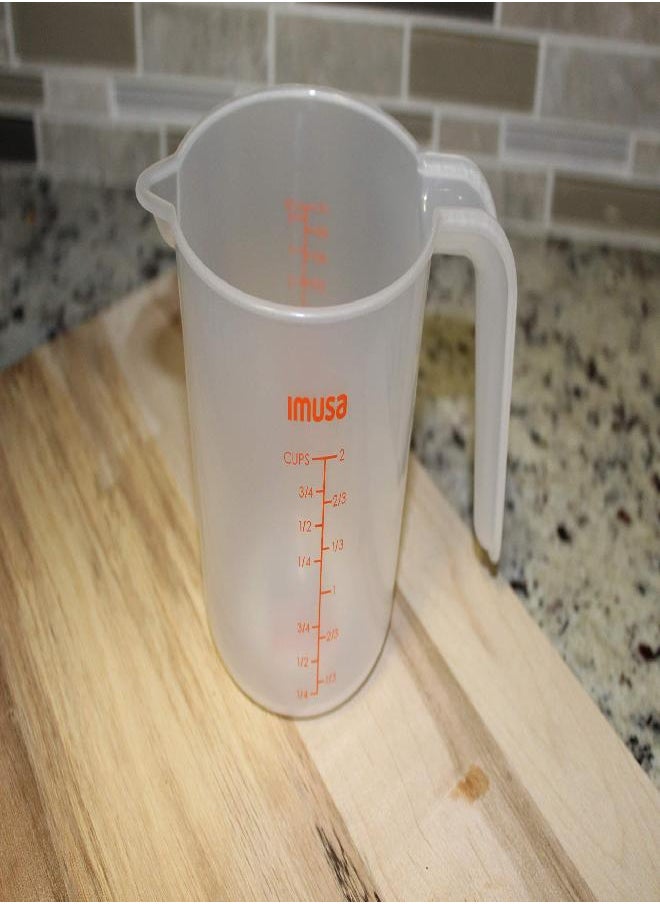 Imusa IMUSA USA 2 Cup Plastic Measuring Cup, Transparent  - Image 2