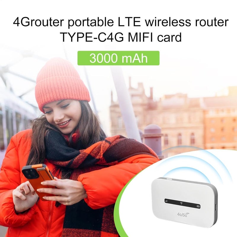 Portable WiFi Hotspot for Travel - 4G 5G LTE Mobile Router with Type-C, Compact Pocket Internet Device for Home, Office, & On-The-Go, Connect Multiple Devices - Image 2