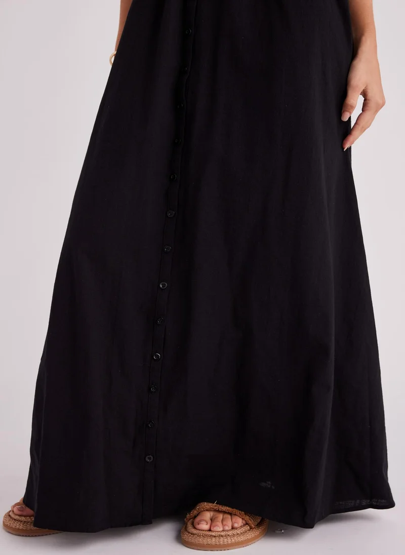 SNDYS Button-Front Maxi Dress