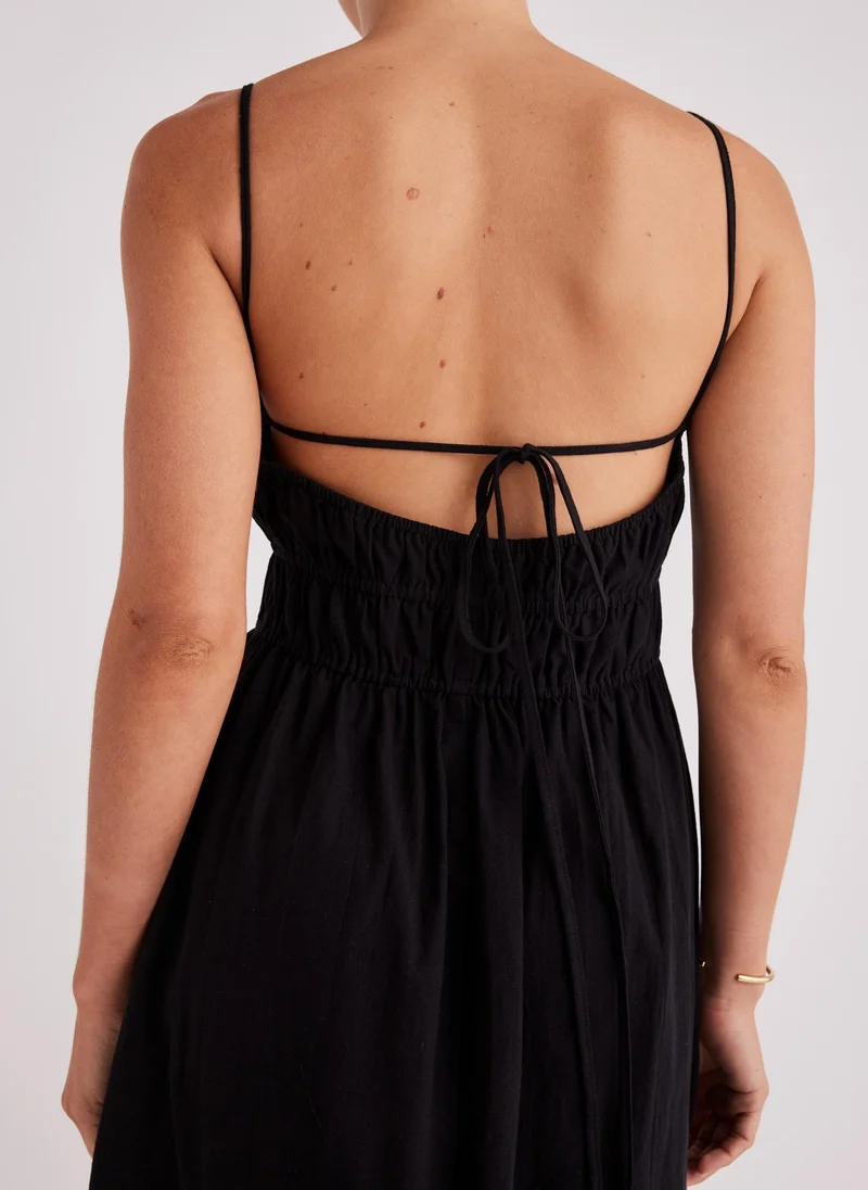 SNDYS Button-Front Maxi Dress