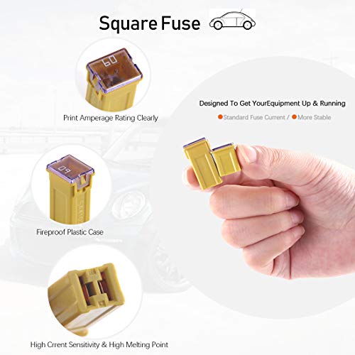 Rustark 250pcs US Grade Automotive Fuses Assortment Kit Standard & Mini Car Blade Fuses, Low and Tall/STD Profile Box Shaped Assorted Fuse for Trucks, Cars and SUV, Boat - Image 4