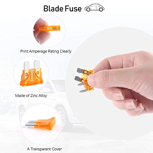 Rustark 250pcs US Grade Automotive Fuses Assortment Kit Standard & Mini Car Blade Fuses, Low and Tall/STD Profile Box Shaped Assorted Fuse for Trucks, Cars and SUV, Boat - Image 3
