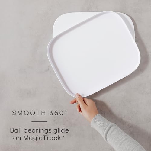 YouCopia MagicTrack Rectangle Lazy Susan Turntable Kitchen Bathroom Pantry Cabinet Countertop Storage Organizer with 360 Spin NonSlip White Speckled BPAFree - Image 3