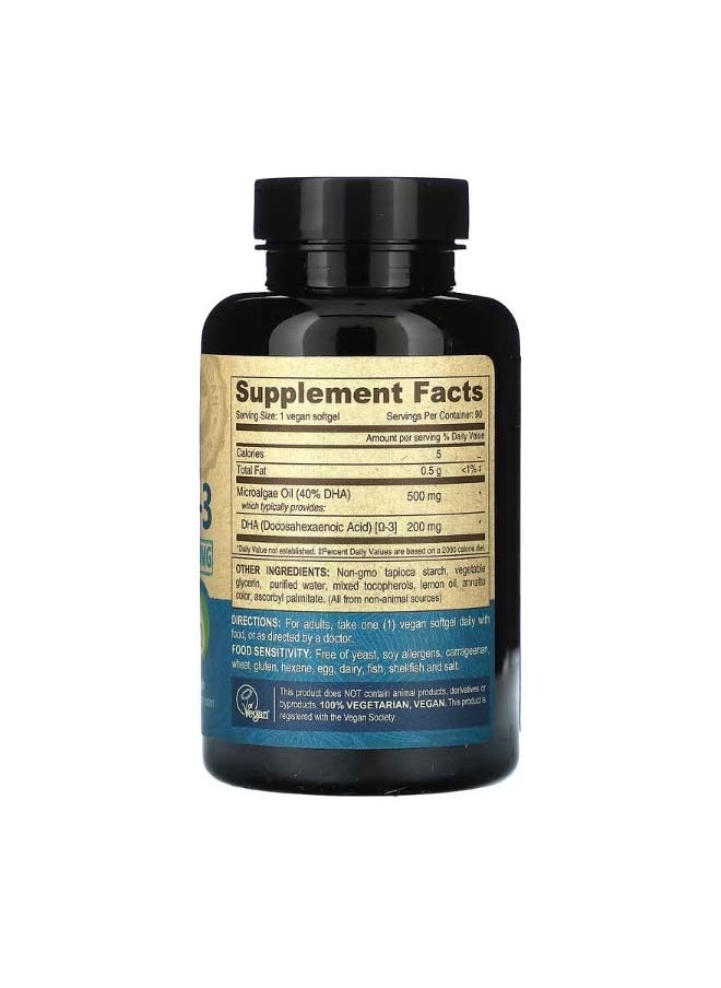 Deva Vegan Omega 3 DHA 200 mg 90 Softgels  - Image 2