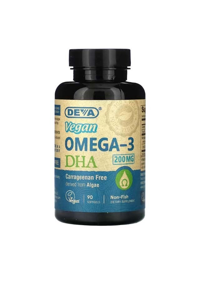 Deva Vegan Omega 3 DHA 200 mg 90 Softgels  - Image 1