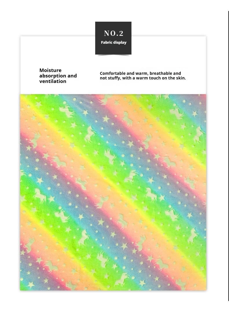 Bluejw بطانية تتوهج في الظلام بطانية مخصصة للأطفال، 50x60 بوصة بطانيات رمي فائقة الراحة من الفليس الناعم للفتيات والفتيان هدايا عيد الميلاد - Image 5