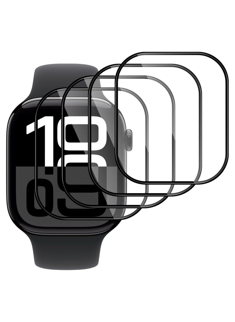 Generic - Screen Protector for Apple Watch Series 10 46 mm for Tempered Glass, Pack of 4, 3D Full Coverage HD Flexible Screen Protector, Anti-Dust, Bubble-Free Screen Protector, Scratch-Resistant Screen - Image 1