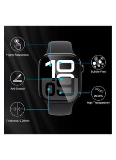 Generic Screen Protector for Apple Watch Series 10 46 mm for Tempered Glass, Pack of 4, 3D Full Coverage HD Flexible Screen Protector, Anti-Dust, Bubble-Free Screen Protector, Scratch-Resistant Screen  - Image 3
