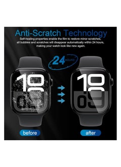 Generic Screen Protector for Apple Watch Series 10 46 mm for Tempered Glass, Pack of 4, 3D Full Coverage HD Flexible Screen Protector, Anti-Dust, Bubble-Free Screen Protector, Scratch-Resistant Screen  - Image 4