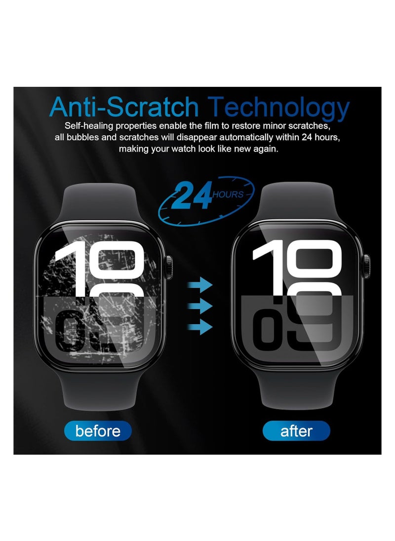 Generic - Screen Protector for Apple Watch Series 10 46 mm for Tempered Glass, Pack of 4, 3D Full Coverage HD Flexible Screen Protector, Anti-Dust, Bubble-Free Screen Protector, Scratch-Resistant Screen - Image 1