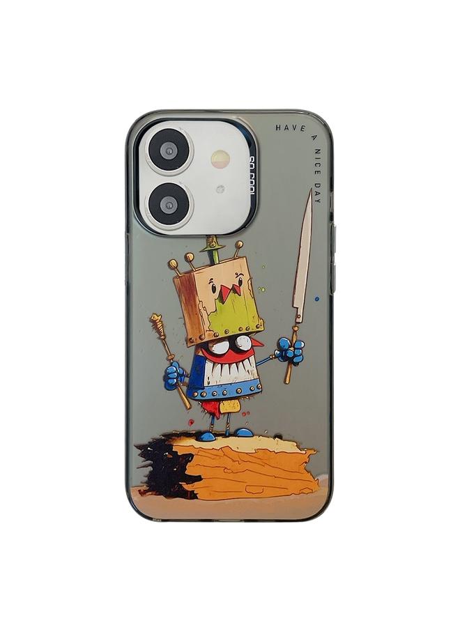 Zaboon Case For iPhone 12 Animal Pattern Oil Painting Series PC + TPU Phone Case - Image 1