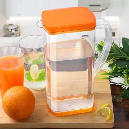 KD ZONE Stylish Plastic Square Water Pitcher - 2L Capacity Premium Square Jug - 2000ml | BPA-Free Water Carafe - Image 4