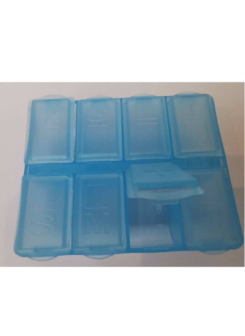 Zain - Transparent medication pills organizer with 8 compartments - Image 1