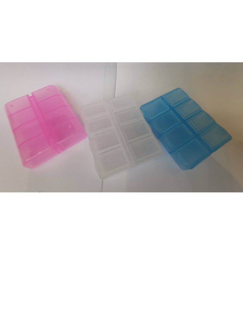 Zain - Transparent medication pills organizer with 8 compartments - Image 1