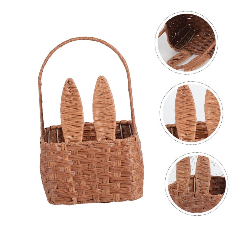 Woven Picnic Basket With Rabbit Design For Food Storage Outdoor Picnics - Image 4