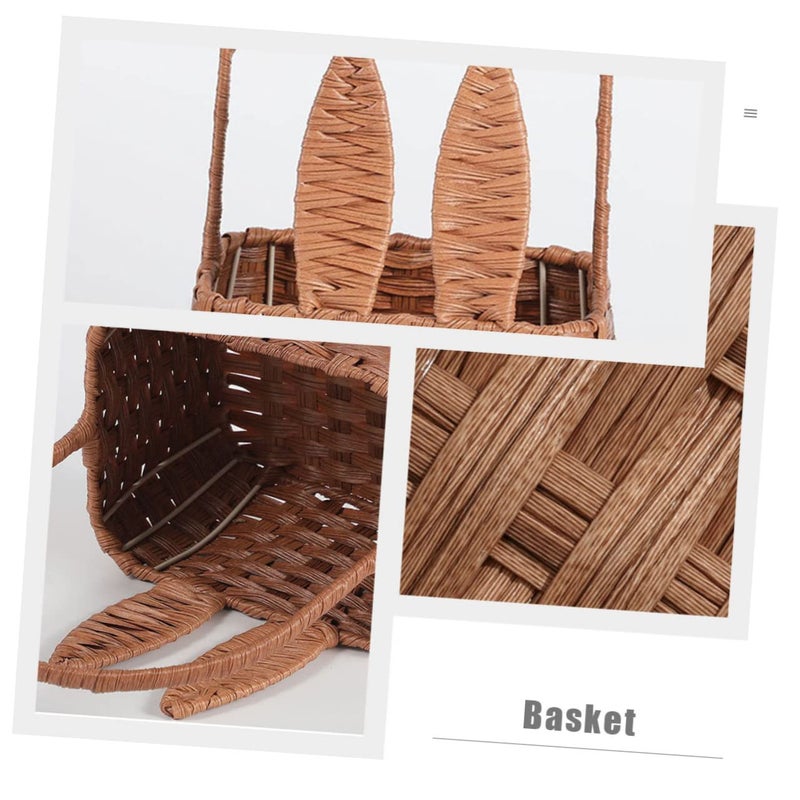 Woven Picnic Basket With Rabbit Design For Food Storage Outdoor Picnics - Image 5
