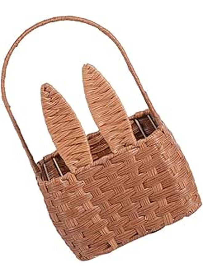 Woven Picnic Basket With Rabbit Design For Food Storage Outdoor Picnics - Image 1