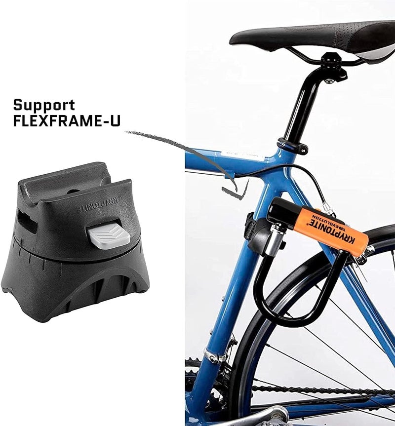 Kryptonite Evolution Mini-5 Bike U-Lock, Heavy Duty Anti-Theft Bicycle U Lock, 13mm Steel Shackle Mounting Bracket and Keys, High Security Lock for Bicycles Scooters - Image 5